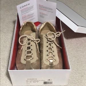 Coach Gold Sneakers Size 9